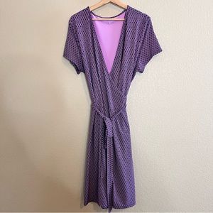 Eddie Bauer Aster Travex Purple Wrap Dress Size 2XL